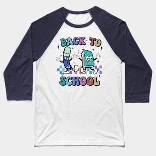 Back To School Retro Fun Design In Retro Fun Colors Baseball T-Shirt